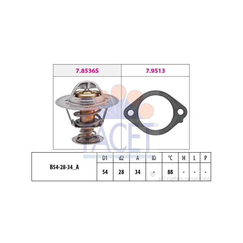 Thermostat d'eau FACET 7.8869