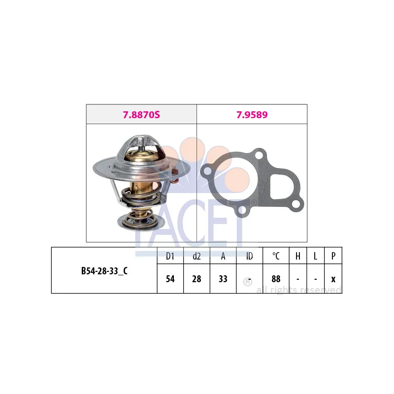 Thermostat d'eau FACET 7.8870