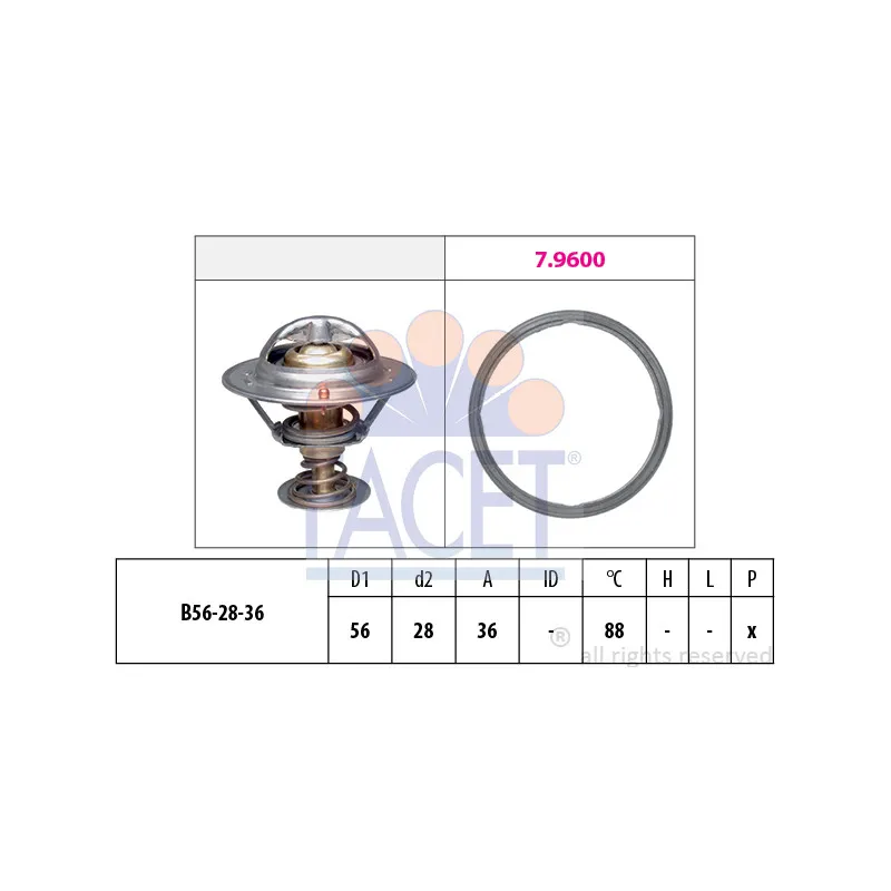Thermostat d'eau FACET 7.8948