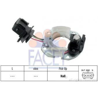 Capteur, impulsion d'allumage FACET 8.2744
