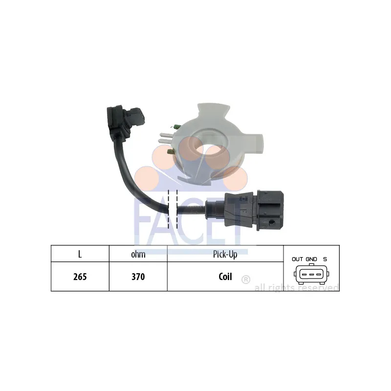 Capteur, impulsion d'allumage FACET 8.3617