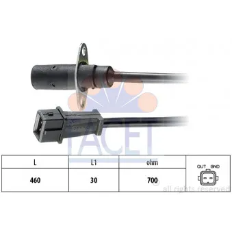 Capteur d'angle, vilebrequin FACET 9.0001