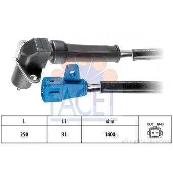 Capteur d'angle, vilebrequin FACET