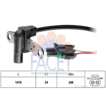 Capteur d'angle, vilebrequin FACET