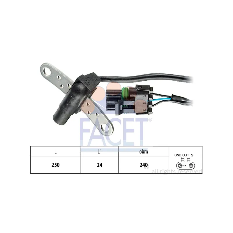 Capteur d'angle, vilebrequin FACET 9.0013