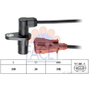 Capteur d'angle, vilebrequin FACET 9.0021