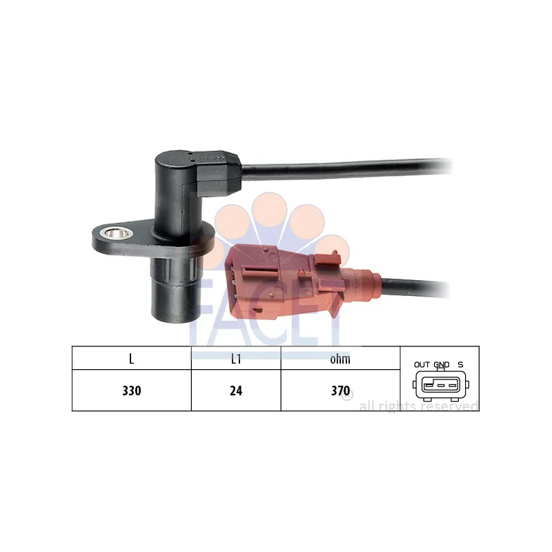 Capteur d'angle, vilebrequin FACET 9.0021
