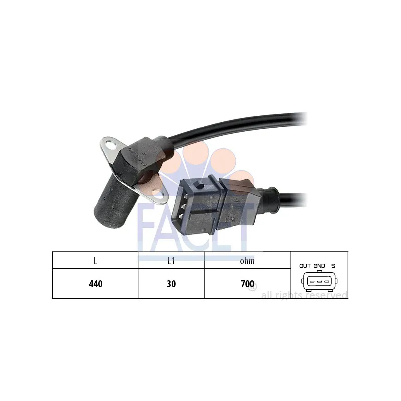 Capteur d'angle, vilebrequin FACET 9.0032