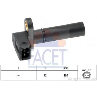 Capteur d'angle, vilebrequin FACET 9.0035