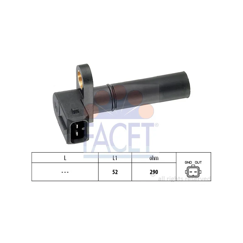 Capteur d'angle, vilebrequin FACET 9.0035