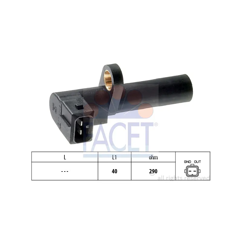 Capteur d'angle, vilebrequin FACET 9.0036