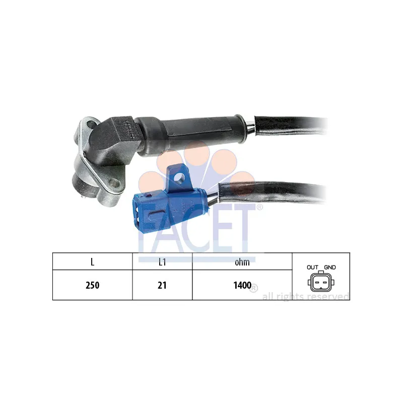 Capteur d'angle, vilebrequin FACET 9.0038