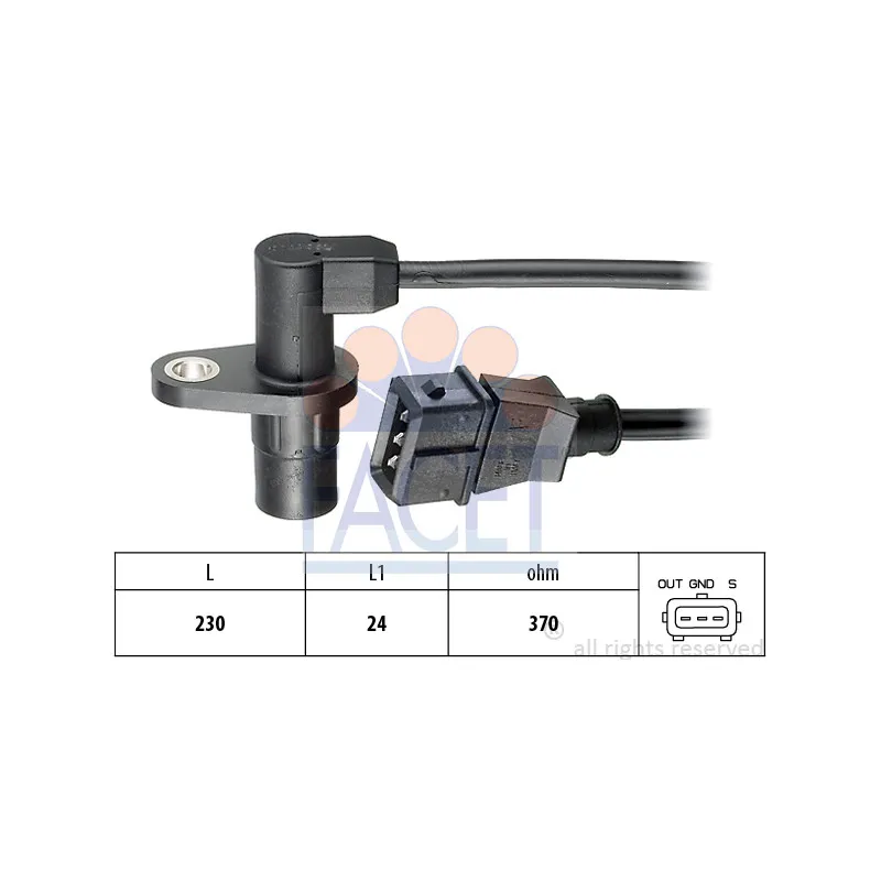 Capteur d'angle, vilebrequin FACET 9.0044