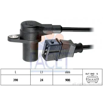 Capteur d'angle, vilebrequin FACET 9.0046