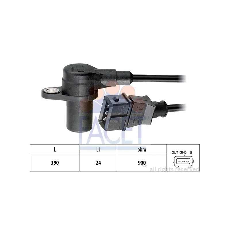 Capteur d'angle, vilebrequin FACET 9.0046