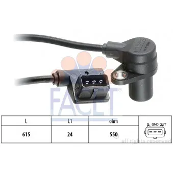 Capteur d'angle, vilebrequin FACET