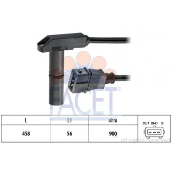 Capteur d'angle, vilebrequin FACET