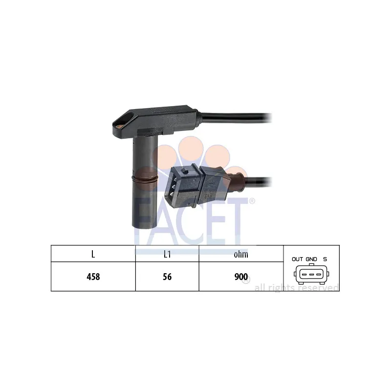 Capteur d'angle, vilebrequin FACET 9.0058