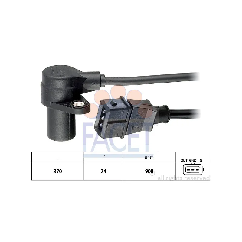 Capteur d'angle, vilebrequin FACET 9.0077