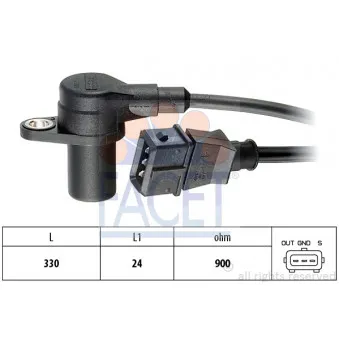Capteur d'angle, vilebrequin FACET 9.0090