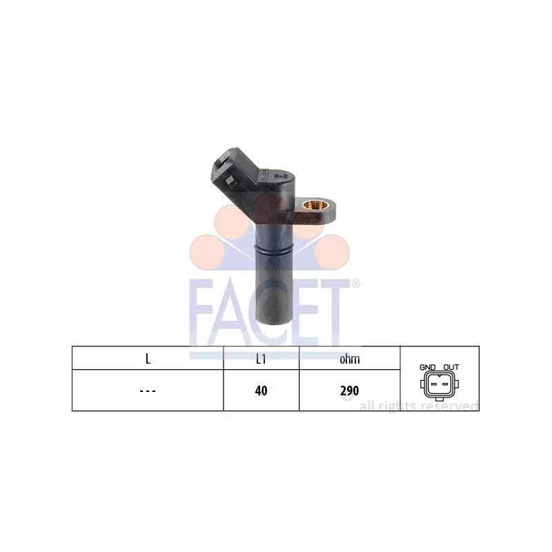 Capteur d'angle, vilebrequin FACET 9.0108