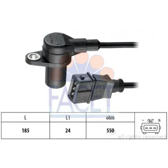 Capteur d'angle, vilebrequin FACET 9.0140
