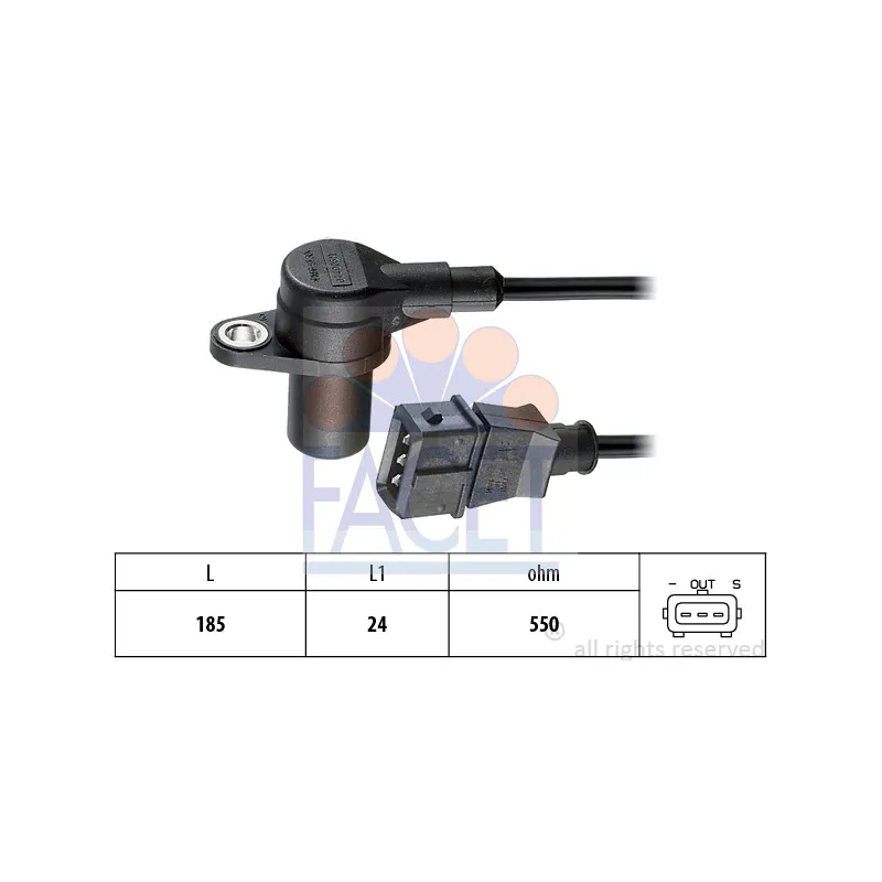 Capteur d'angle, vilebrequin FACET 9.0140