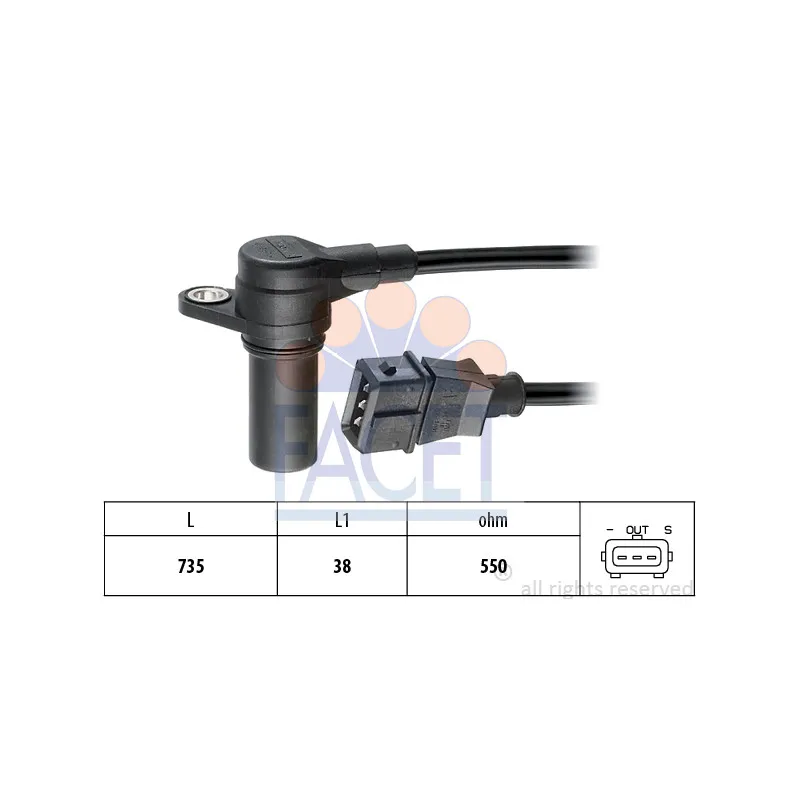 Capteur d'angle, vilebrequin FACET 9.0141