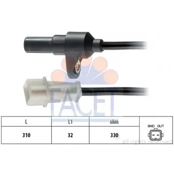 Capteur d'angle, vilebrequin FACET 9.0142