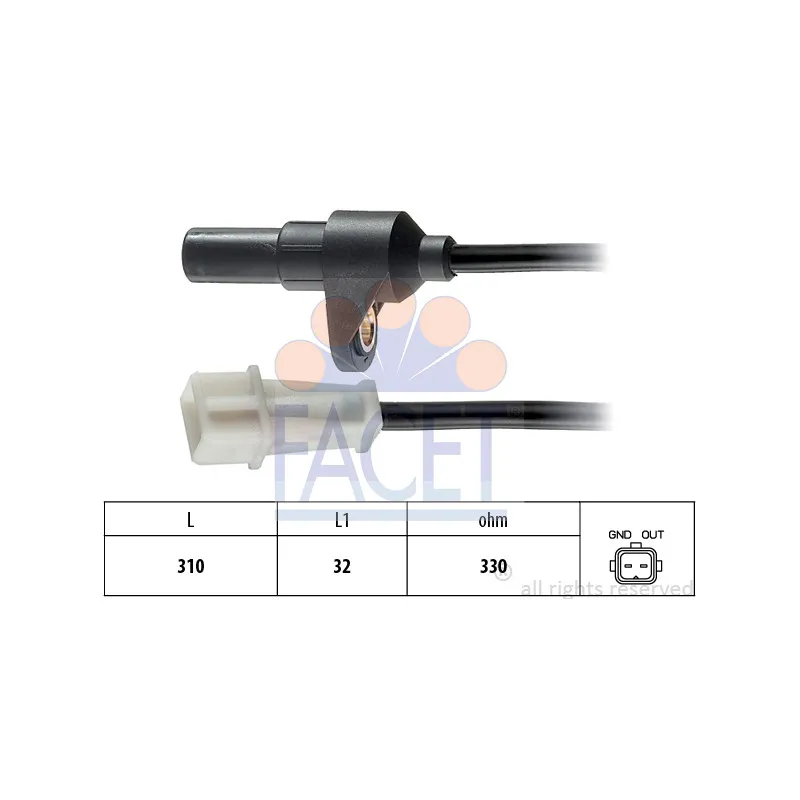 Capteur d'angle, vilebrequin FACET 9.0142