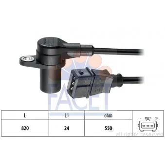 Capteur d'angle, vilebrequin FACET