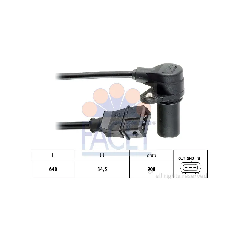 Capteur d'angle, vilebrequin FACET 9.0155