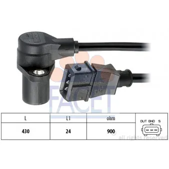 Capteur d'angle, vilebrequin FACET 9.0156