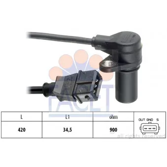 Capteur d'angle, vilebrequin FACET 9.0173