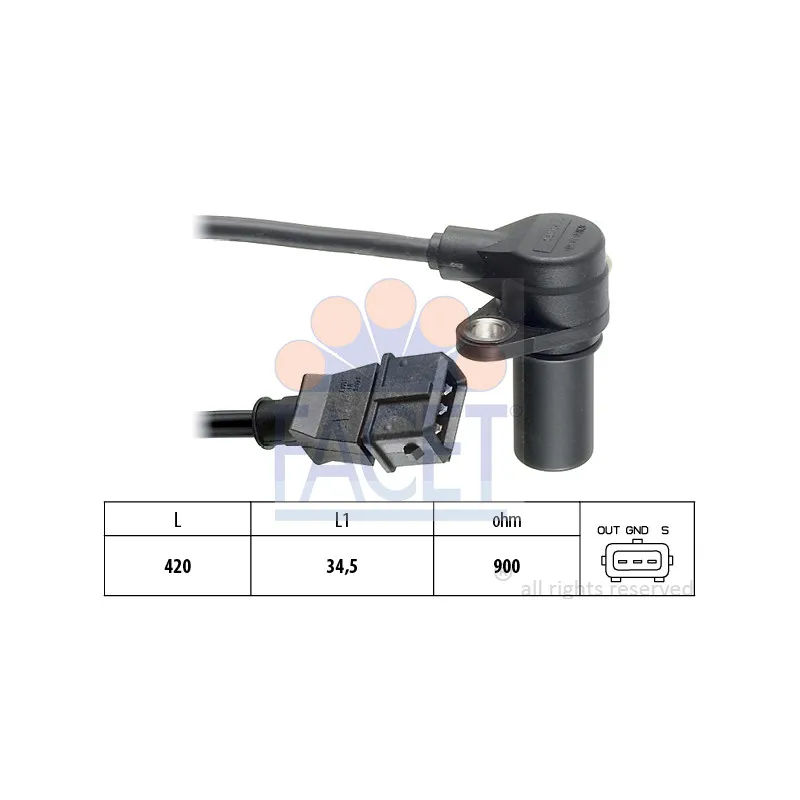 Capteur d'angle, vilebrequin FACET 9.0173