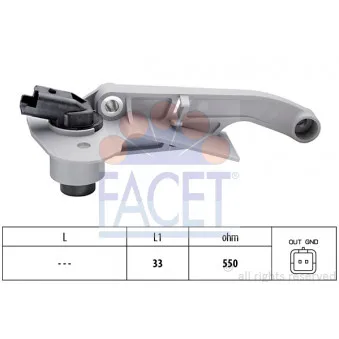 Capteur d'angle, vilebrequin FACET 9.0176