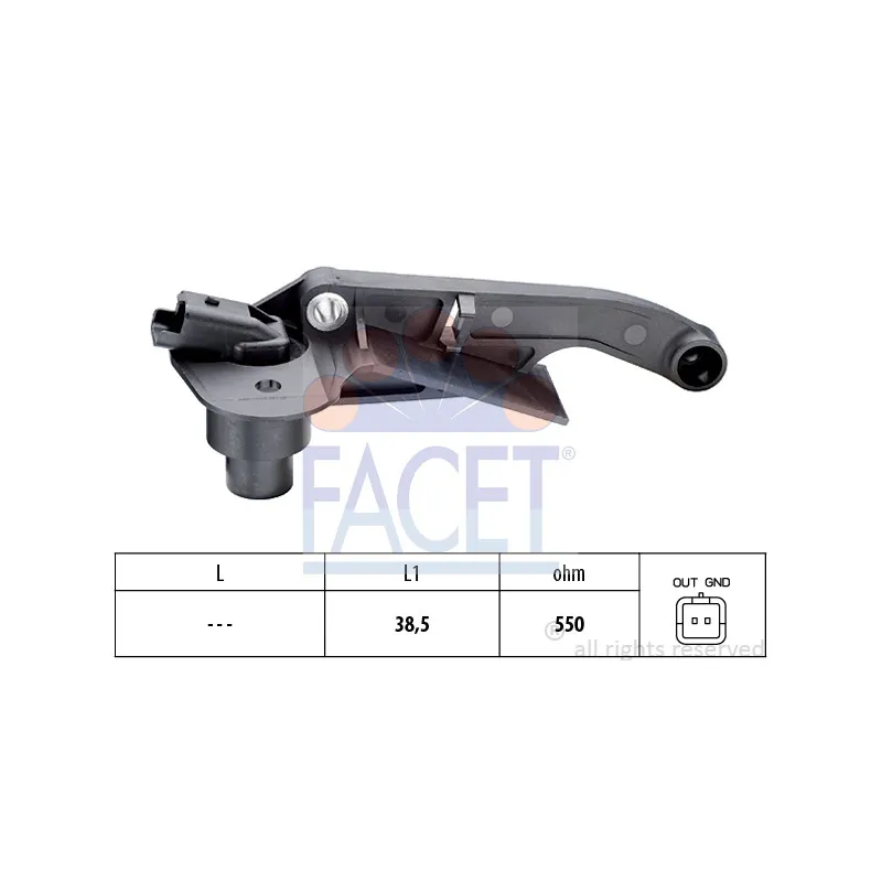 Capteur d'angle, vilebrequin FACET 9.0177