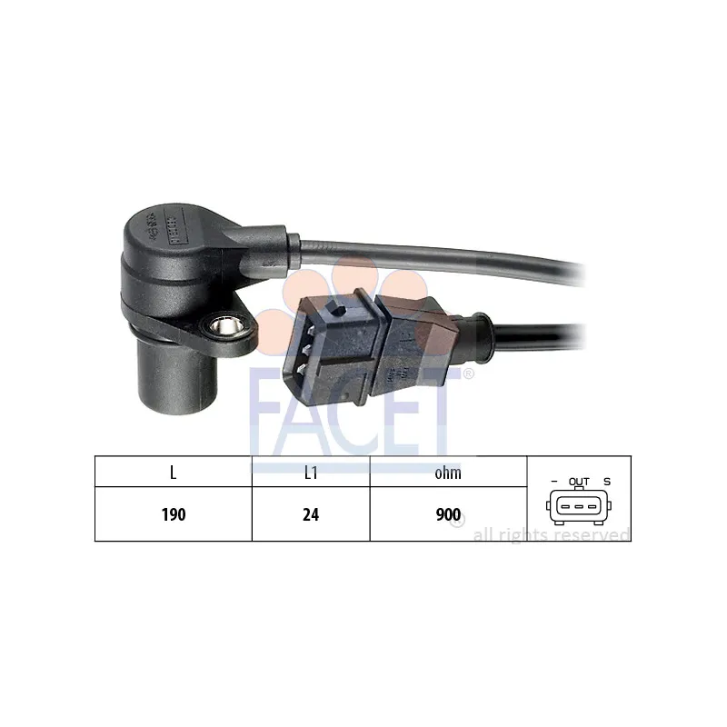 Capteur d'angle, vilebrequin FACET 9.0180