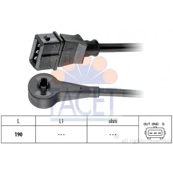 Capteur d'angle, vilebrequin FACET 9.0184