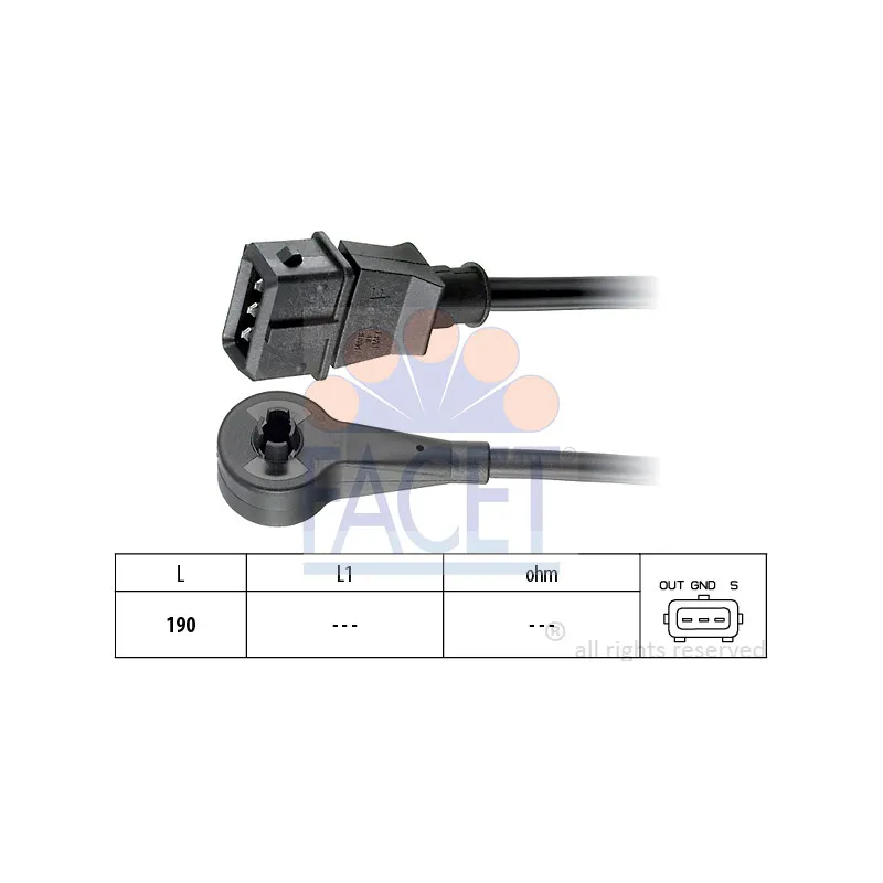 Capteur d'angle, vilebrequin FACET 9.0184