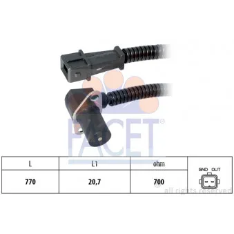Capteur d'angle, vilebrequin FACET