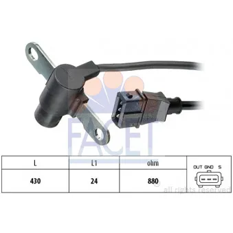 Capteur d'angle, vilebrequin FACET