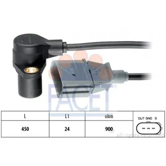 Capteur d'angle, vilebrequin FACET 9.0205