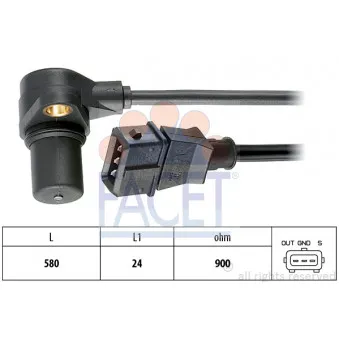 Capteur d'angle, vilebrequin FACET 9.0215