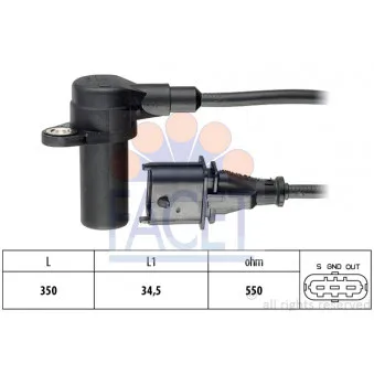 Capteur d'angle, vilebrequin FACET