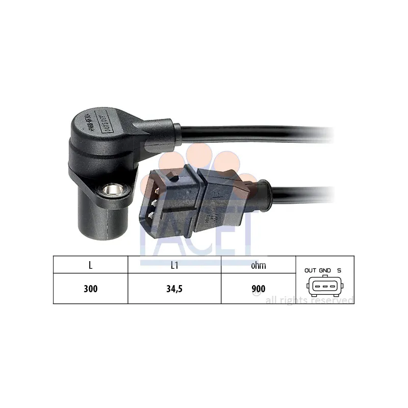 Capteur d'angle, vilebrequin FACET 9.0237
