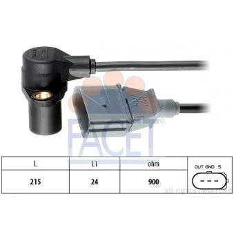 Capteur d'angle, vilebrequin FACET 9.0241