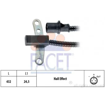 Capteur d'angle, vilebrequin FACET 9.0253