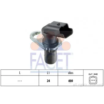 Capteur d'angle, vilebrequin FACET 9.0258