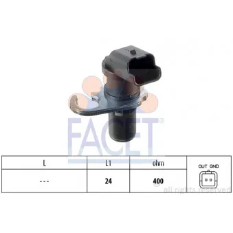 Capteur d'angle, vilebrequin FACET 9.0260